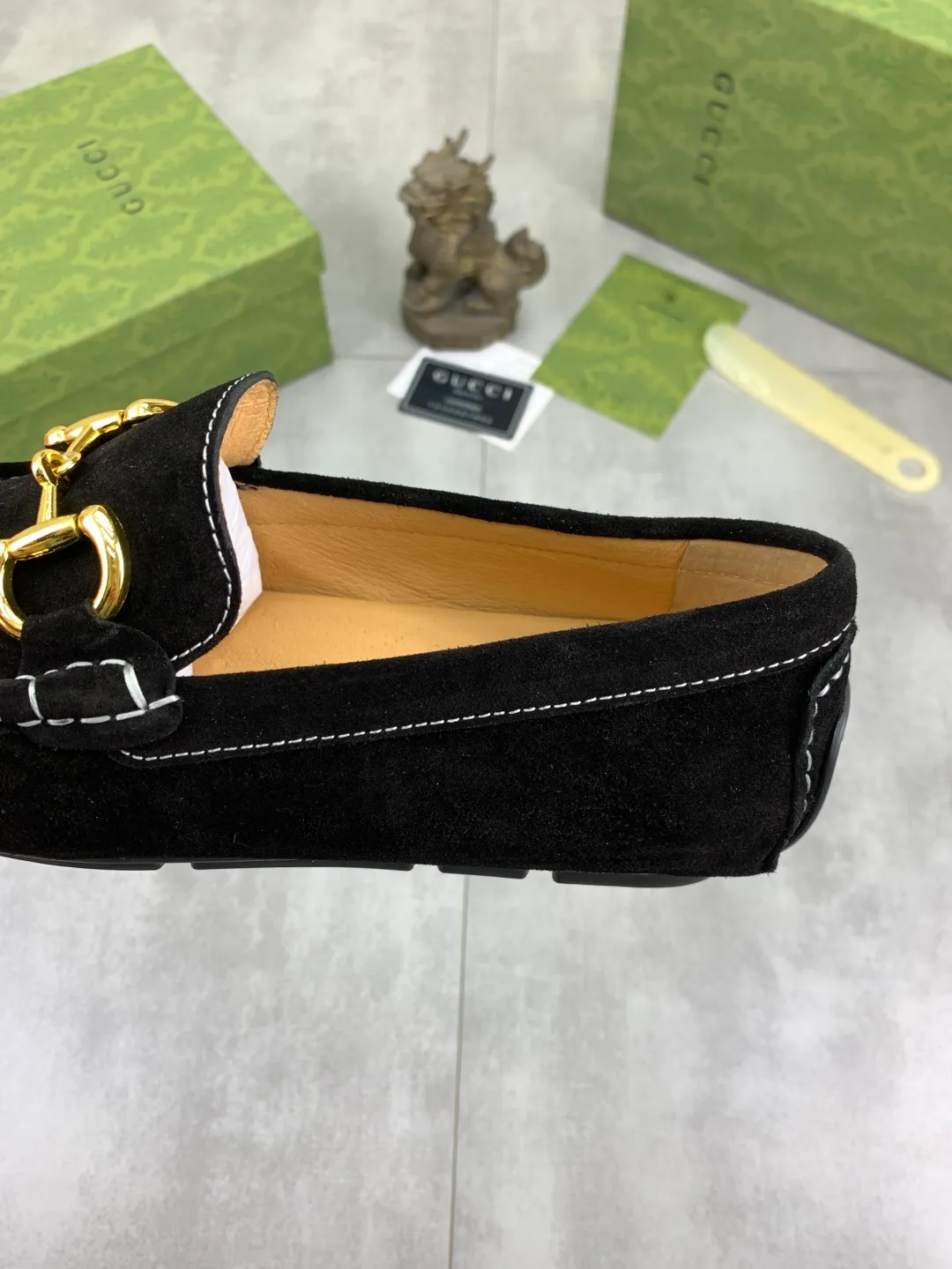 Men's men's shoes 💰P340💰[New style]🆘[GUCCI] New classic beanie shoes; Hong Kong original top quality, exquisite craftsmanship, top quality💪🏼High-end boutique men's beanie shoes, British fashion style 🎈The upper is made of Italian imported calfskin🔥, comfortable and breathable, fully imported soft pigskin lining, lazy slip-on Loaf style This fabric is made of 🇮🇹🎈, which is suitable for drivers to drive, and the original non-slip and wear-resistant rubber outsole 🎈Number of codes: 38-45 Multi-color 🉑️ to choose from